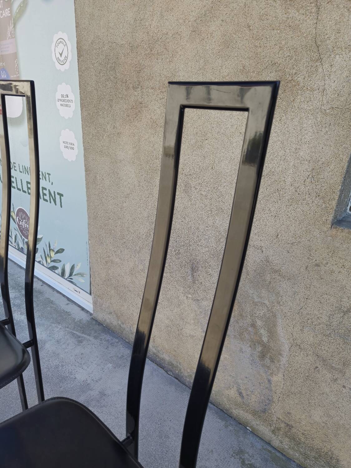 Set of 4 chairs Design Italy signed Cattelan 1980 vintage