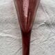 Set of 6 large vintage 1960s fuchsia bubble footed glasses.