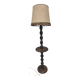 Turned wooden floor lamp – in the style of Charles Dudouyt art deco