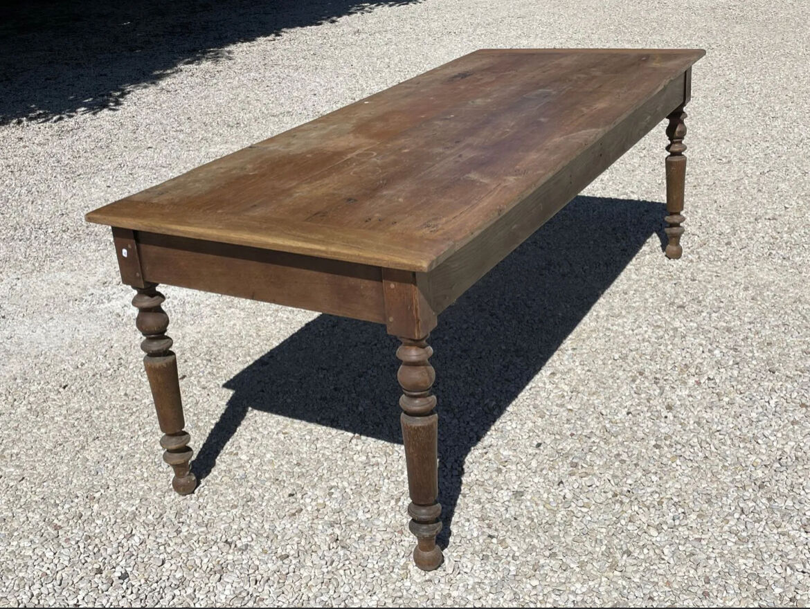 Table de ferme Louis Philippe en chêne massif