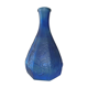 Blue glass bottle, engraved molded