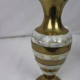 Vase laiton et nacre