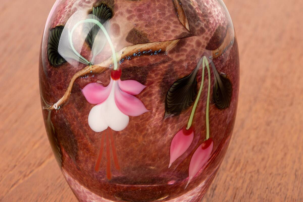 Art Nouveau style blown glass vase, Ed Aleksander/Orient & Flume.