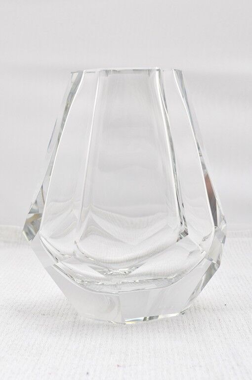 Multi-faceted glass vase