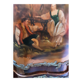 Display case with curved front, Louis XV period, mid-20th century, signed Martin