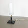 hollywood regency marble table light with opal shade, Italy 1950