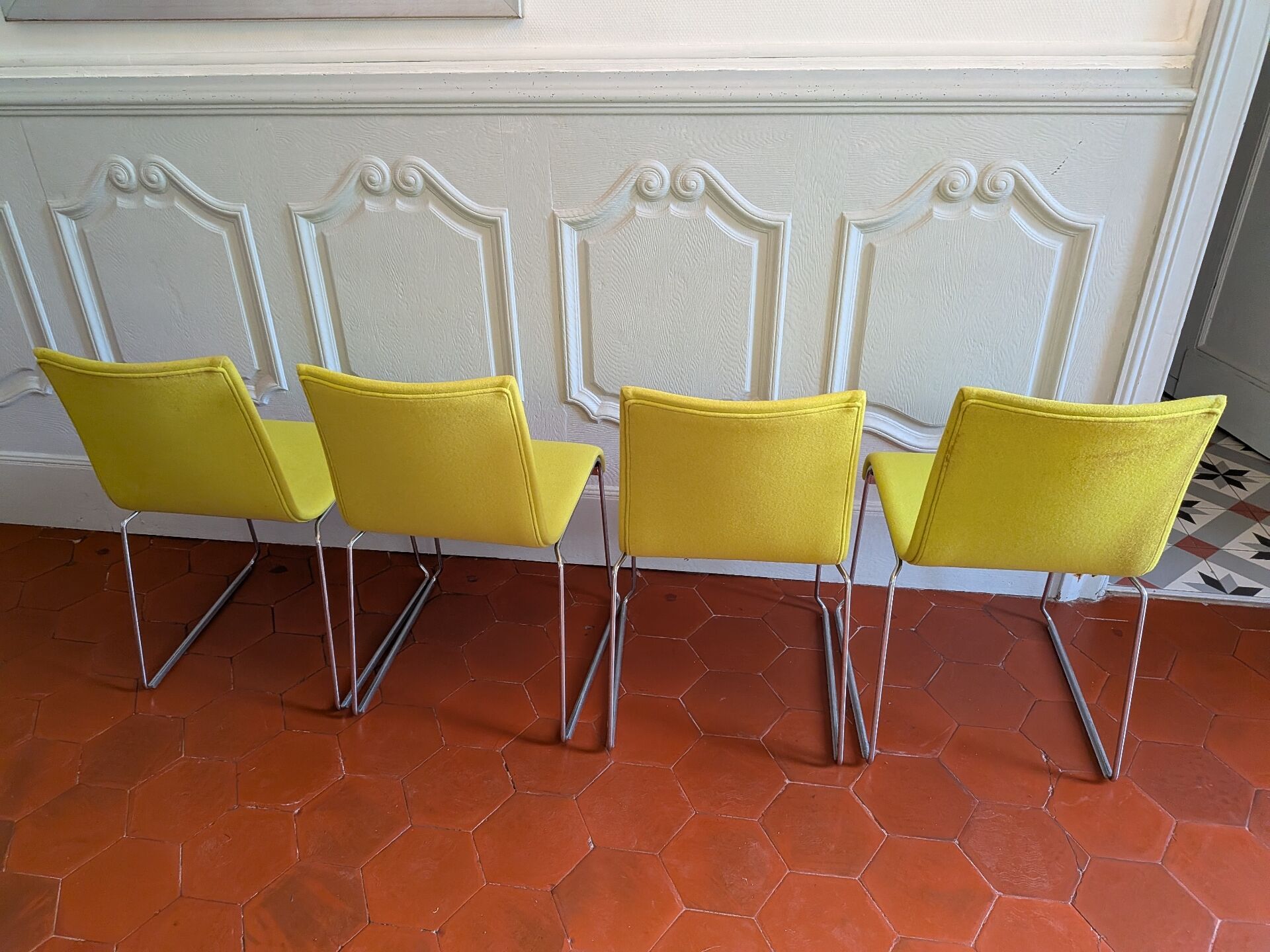Set of 4 Crassevig chairs by Franzolini