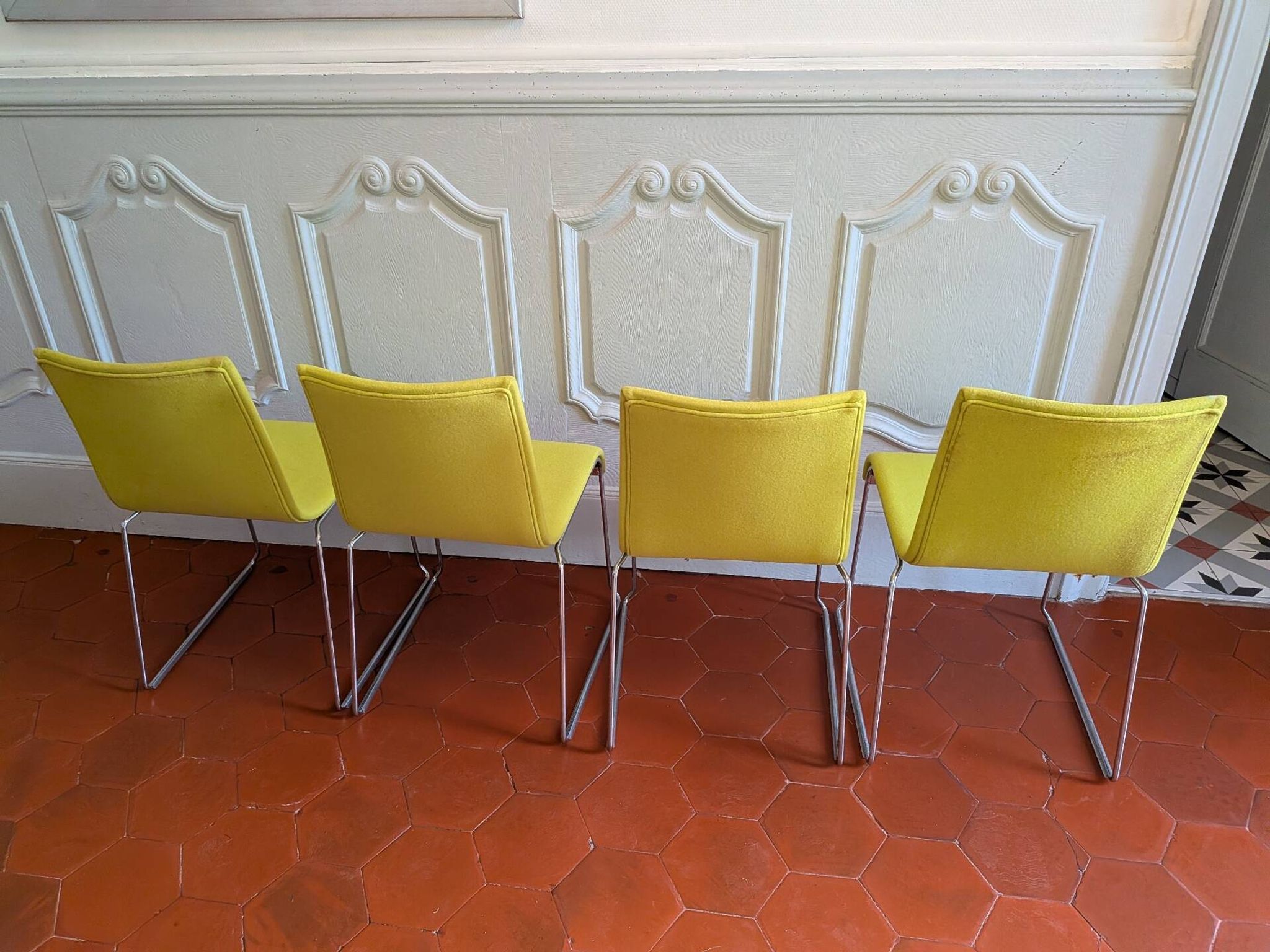 Set of 4 Crassevig chairs by Franzolini