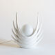 Organic white ceramic lamp, Italy, 70s