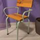 Fauteuil d'école enfant vintage années 50