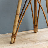 Porte plante vintage en rotin