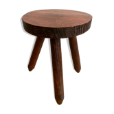 Tabouret tripode en bois