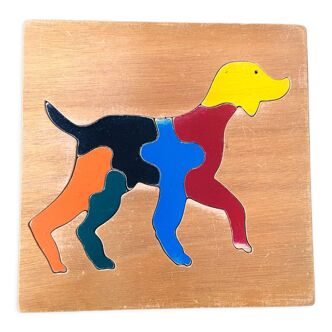 Puzzle en bois motif chien