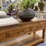 Wooden console with drawers