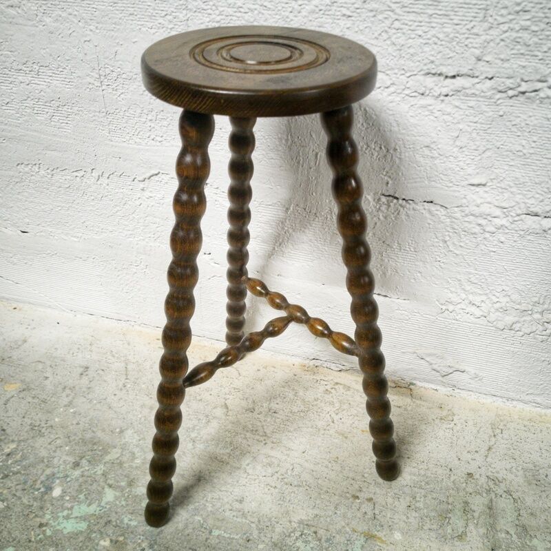 Large tripod wooden stool