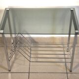 Glass and chrome coffee table 1970