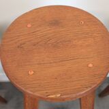 Set of 4 brutalist bar stools