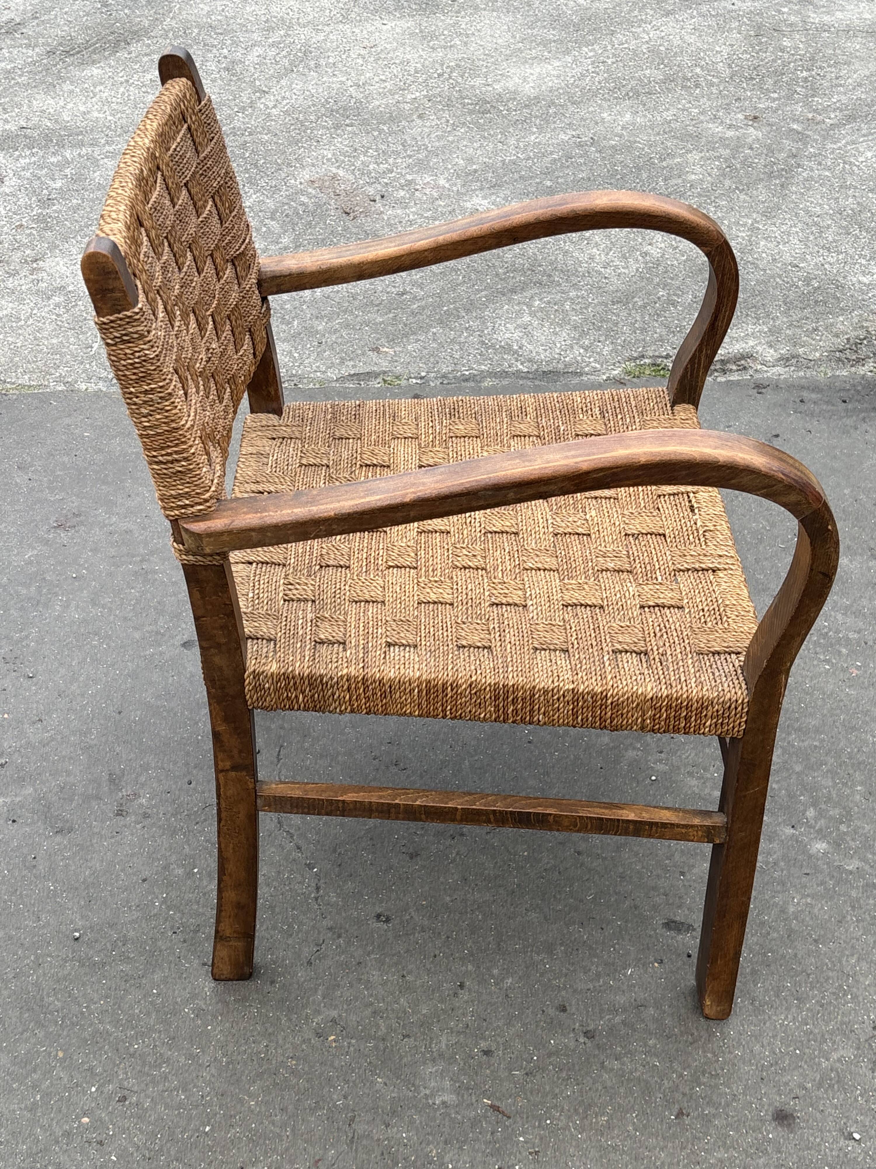 Bauhaus rope chair easy chair Erich Dieckmann style