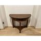 Biedermeier Demi-Lune Console Table in Walnut Veneer & Maple, Austria, 1830s
