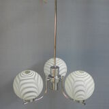 Vintage chandelier with 3 globes