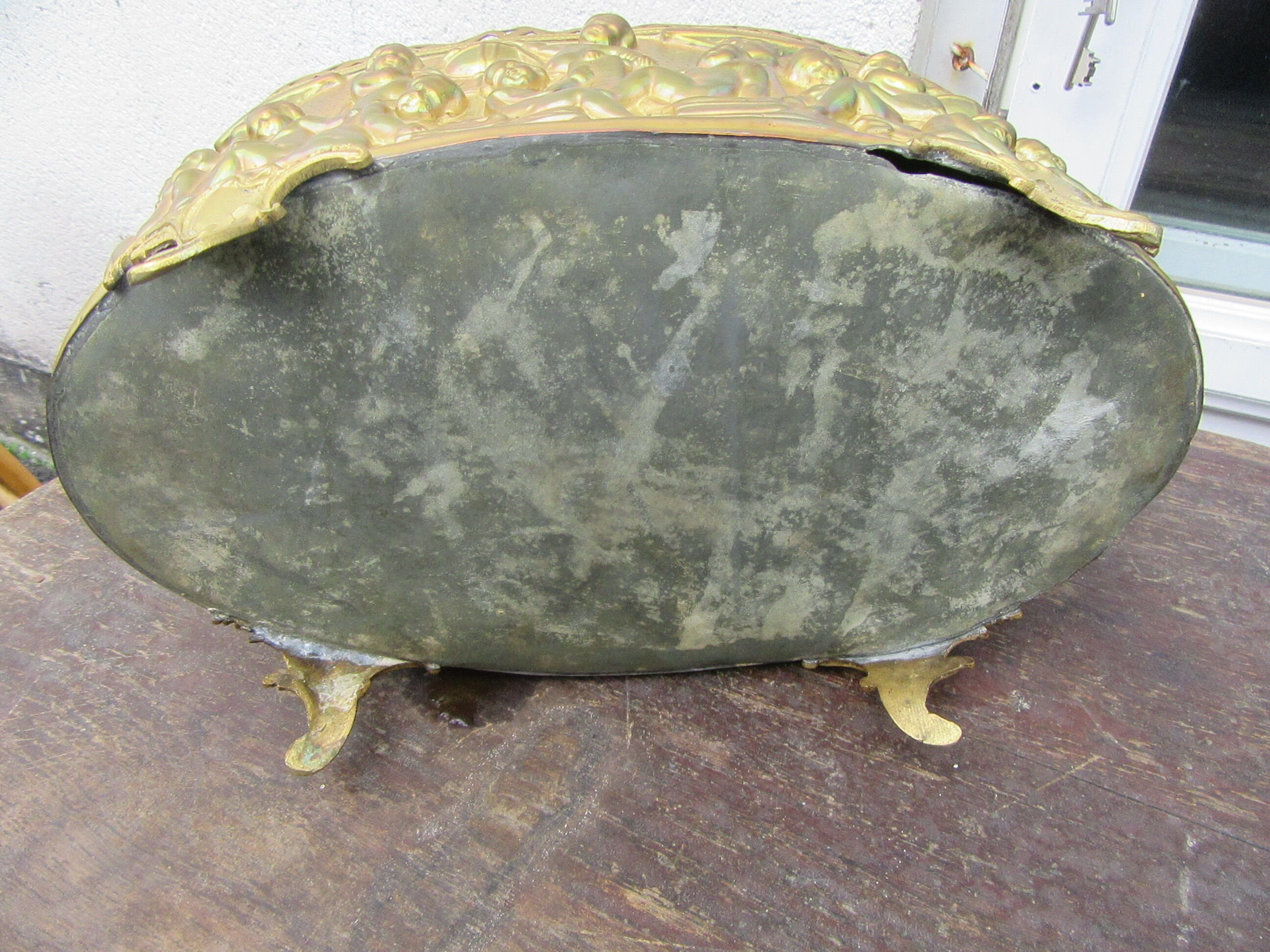 Jardinière laiton avec son bac en zinc