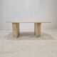 Italian Coffee Table in Travertine, 1980s