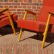 Paire de fauteuils rouge Interier Praha
