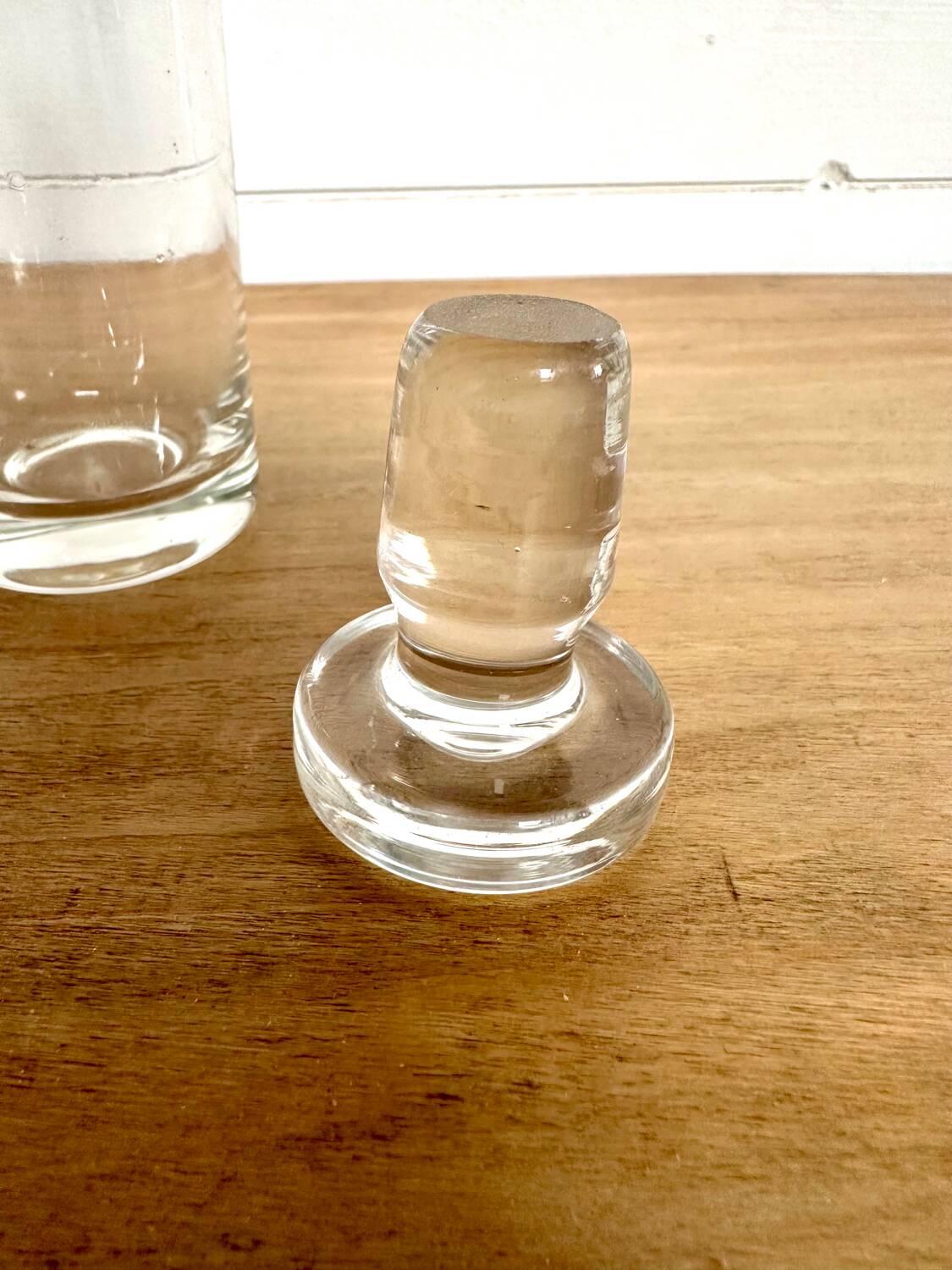 Old thick glass bottle