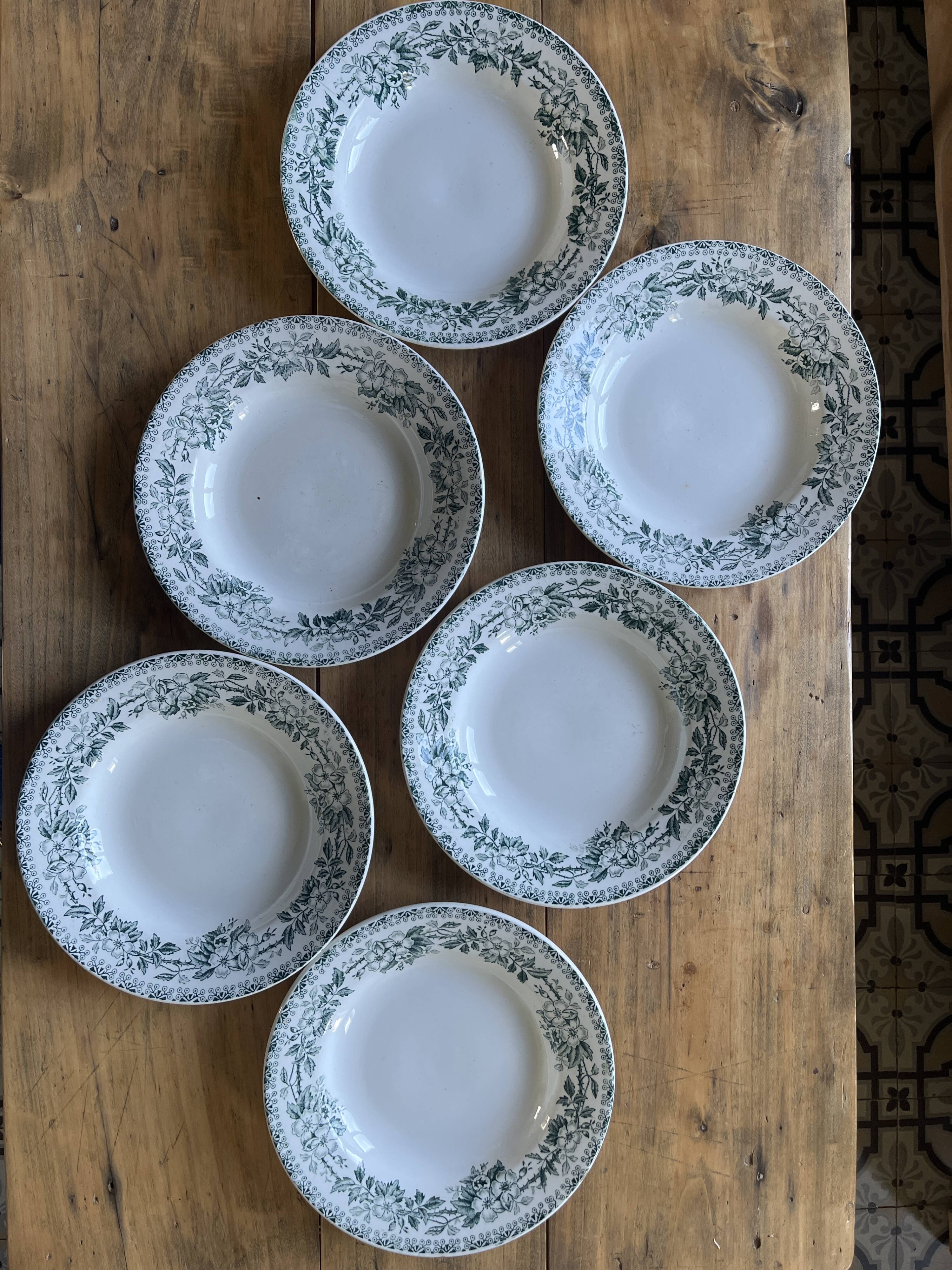 Lot 6 soup plates Guadeloupe Saint Amand