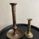 Set of 5 antique brass candlesticks – Napoleon III style / Rat de c