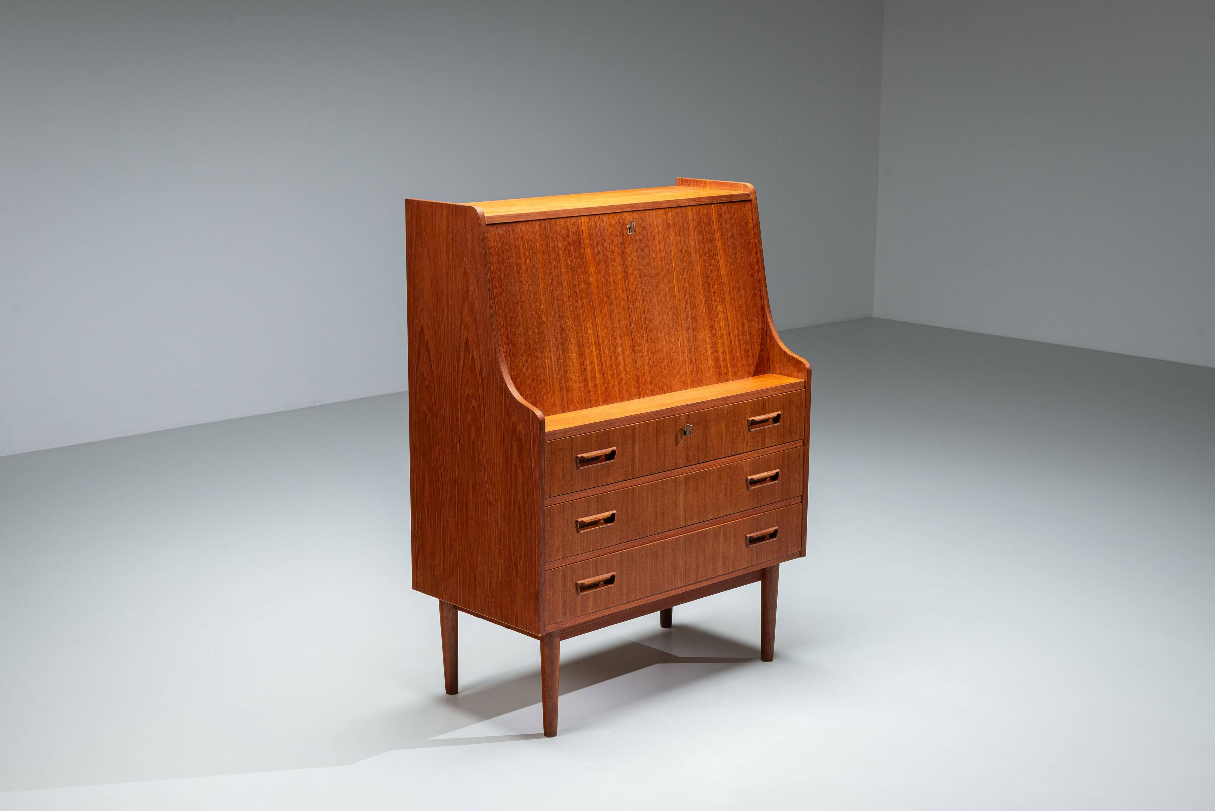 Danish mid-century secretaire by Gunnar Nielsen Tibergaard