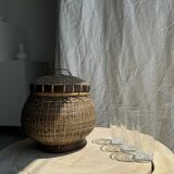 6 grands verres à orangeade en verre