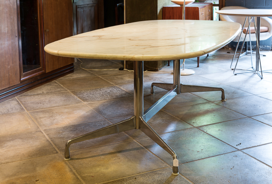 Table of Eames conference in marble, 1958