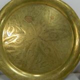 Moroccan tray in engraved brass