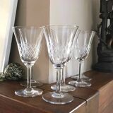 6 engraved wine glasses