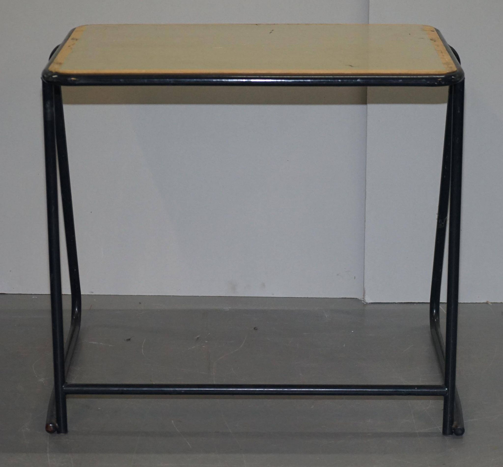 Table de bureau empilable militaire britannique en acier inoxydable