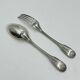 Silver-Plated Metal Cutlery Set Monogram F.B.