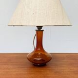 Mid-century Danish glass table lamp by Holmegaard