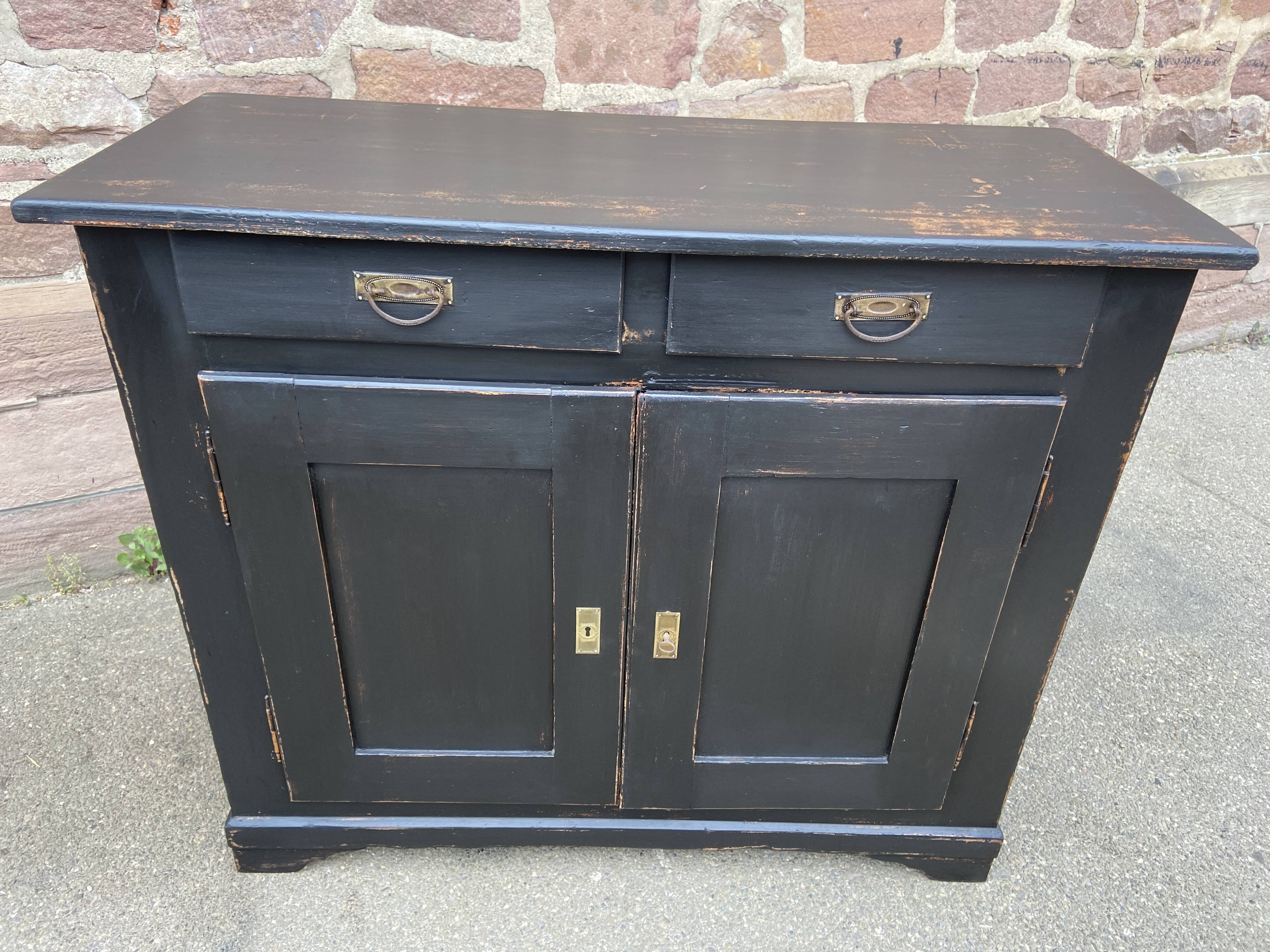 Low sideboard Early XXth wood painted