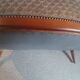 2-seater Louis XV style sofa - arched legs - Art Deco patterned velvet fabric - Beige
