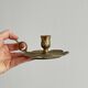 Brass candlestick with handle