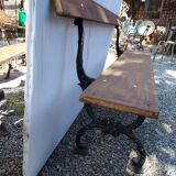 Garden bench in cast iron and wood