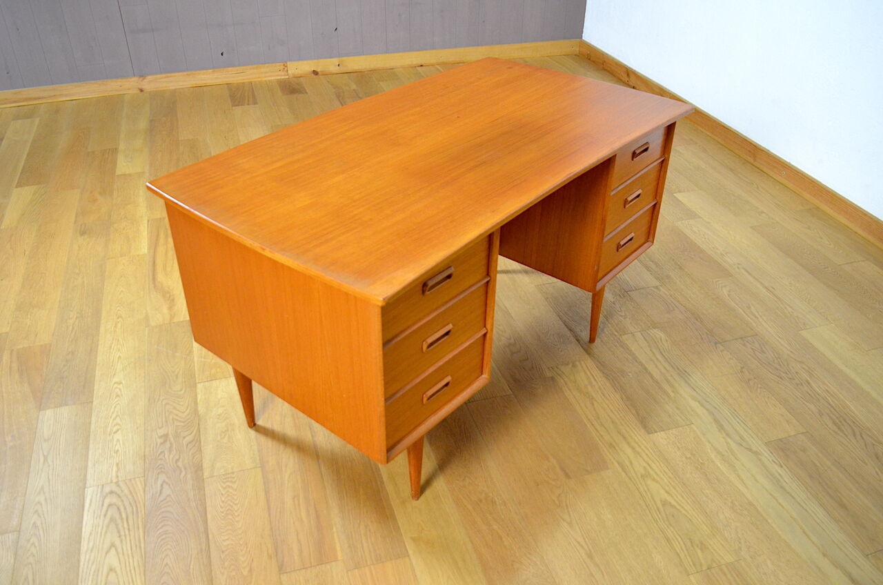 Bureau en teck travail scandinave 1960