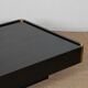 Wood and brass coffee table attributed to Willy Rizzo, 1970.