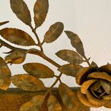 Art Deco mirror with rose and leaf decoration