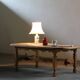 Vintage Danish brutalist oak & tile coffee table in the style of Henning Kjærnulf, 1960s