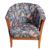 Fauteuil Corbeille En Tissu Satiné