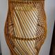 Bamboo rattan floor lamp from the 1960s in the Audoux Minet style.