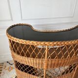 Rattan and wicker bar from the 50s/60s