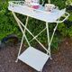 Service  table white wrought iron